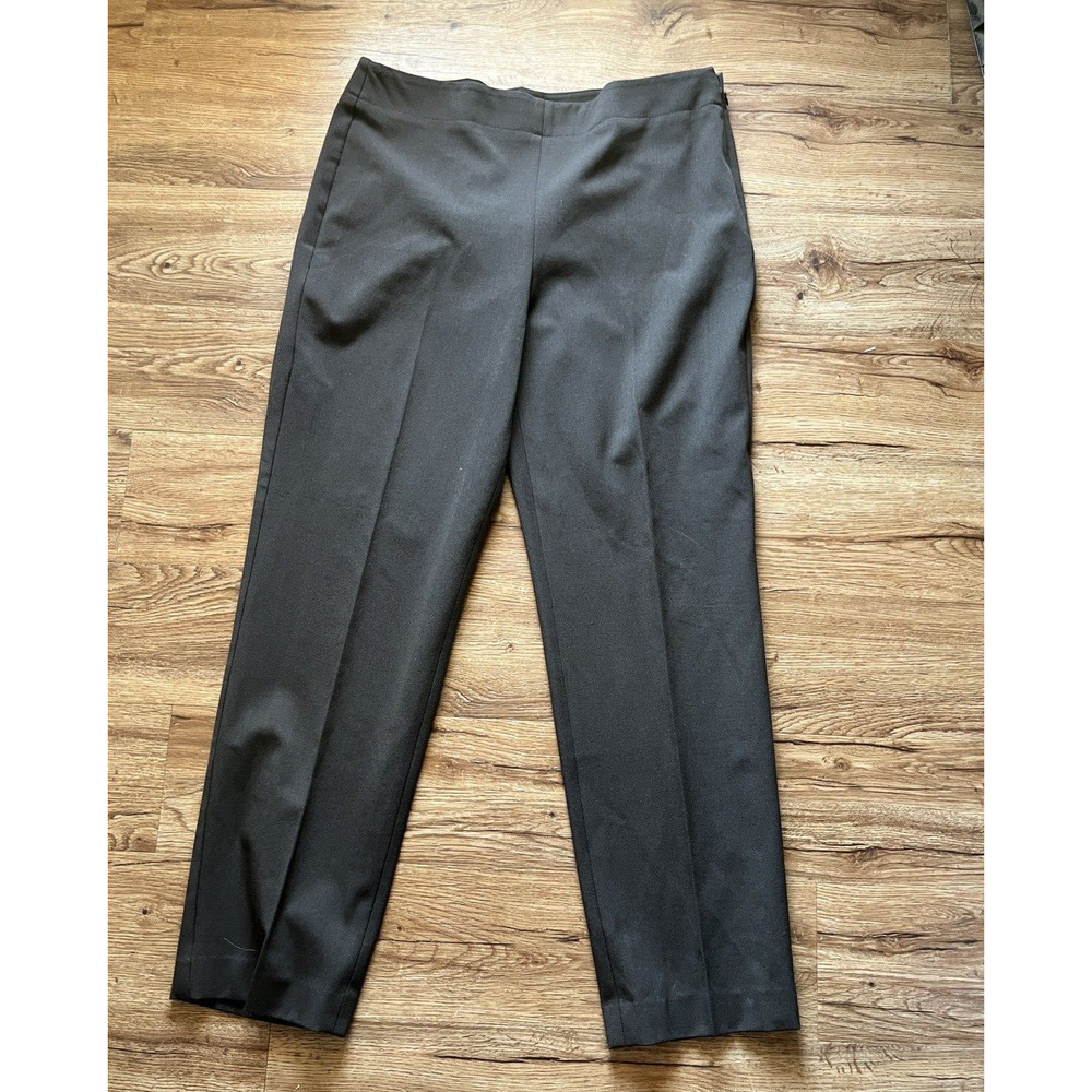Talbots Heritage Side Zip Brown Pants Straight Leg Size 12 Stretch Career Pants